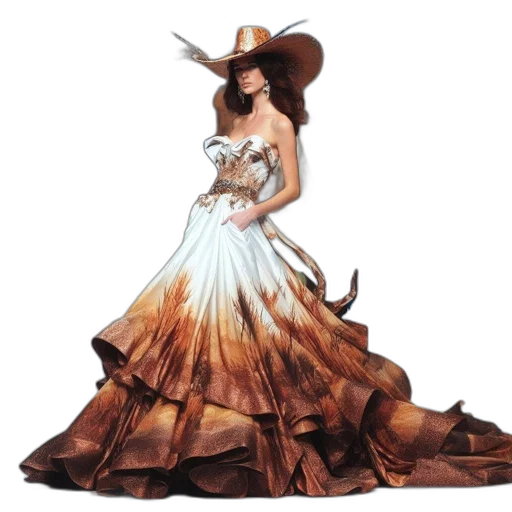 dress, hat, concept art, fantasy art transparent PNG cut-out