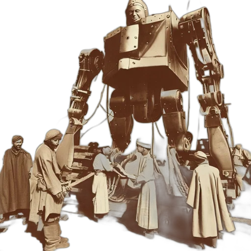 robot, concept art, comic book art, fantasy art transparent PNG cut-out