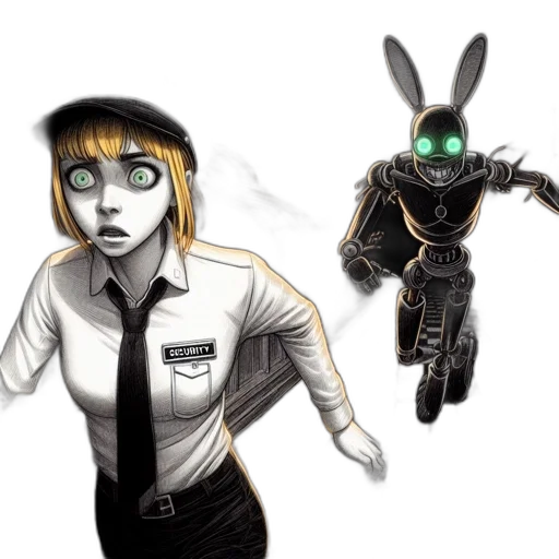 robot, jacket, staff, mask transparent PNG cut-out