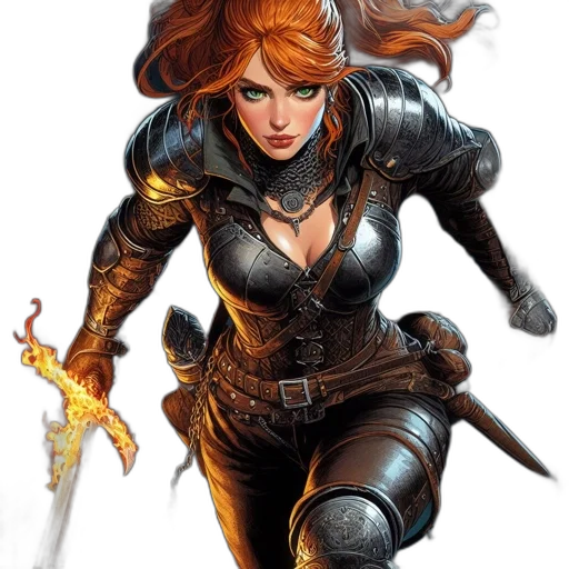 comic book art, concept art, fantasy art, fierce transparent PNG cut-out