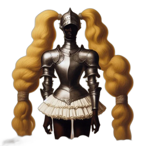 crown, dress, hair, sword transparent PNG cut-out
