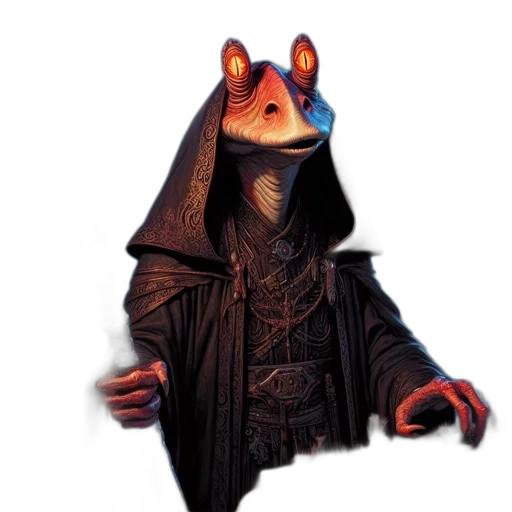 mask, staff, jacket, creature transparent PNG cut-out