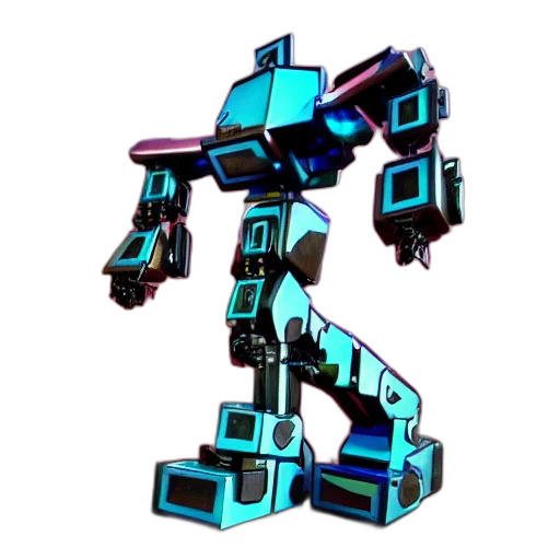 robot, weapon, staff, 3d render transparent PNG cut-out