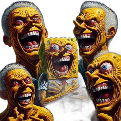 mask, creature, face, photorealistic transparent PNG cut-out