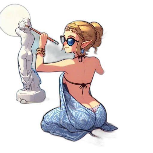 staff, dress, weapon, concept art transparent PNG cut-out