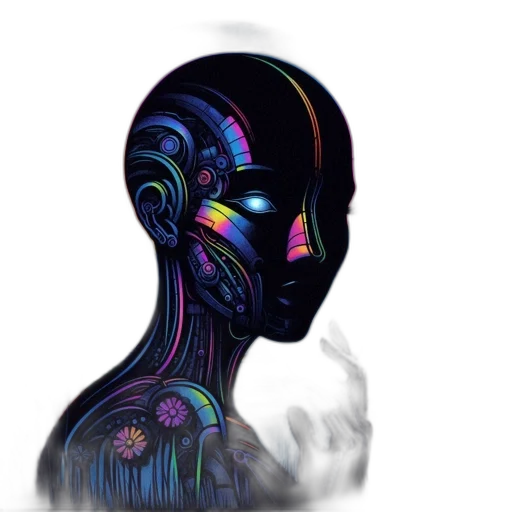 robot, mask, face, crown transparent PNG cut-out