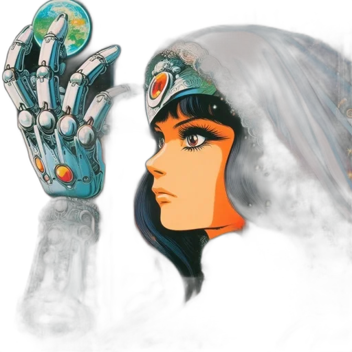 jewelry, robot, concept art, fantasy art transparent PNG cut-out