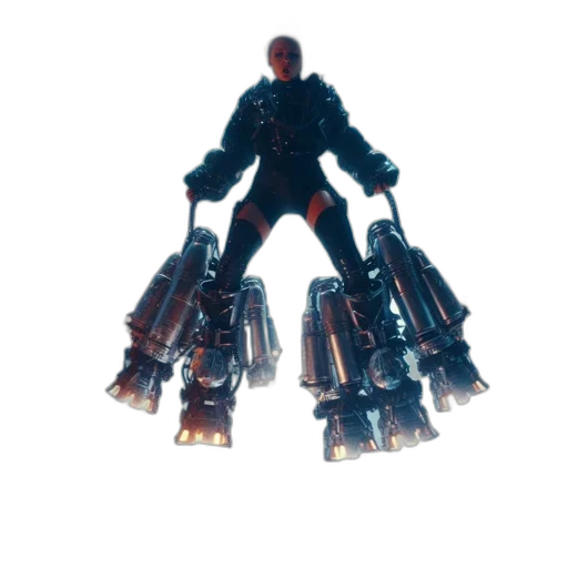 robot, weapon, sword, jacket transparent PNG cut-out
