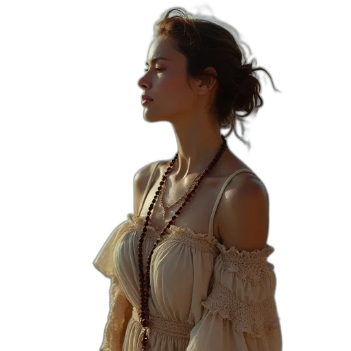 dress, jewelry, jacket, staff transparent PNG cut-out