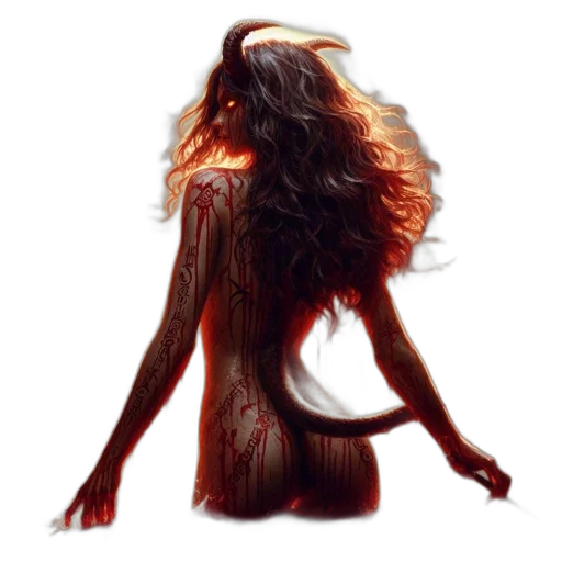 hair, dress, creature, concept art transparent PNG cut-out