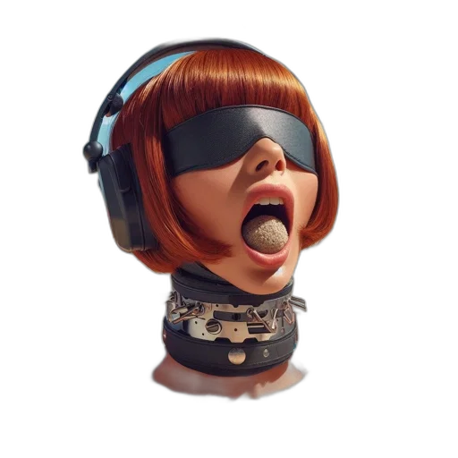 face, mask, robot, 3d render transparent PNG cut-out
