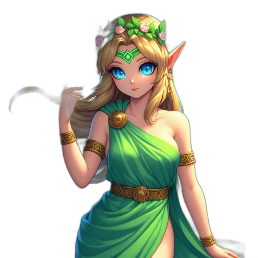 dress, crown, staff, jewelry transparent PNG cut-out