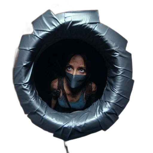 mask, face, umbrella, creature transparent PNG cut-out