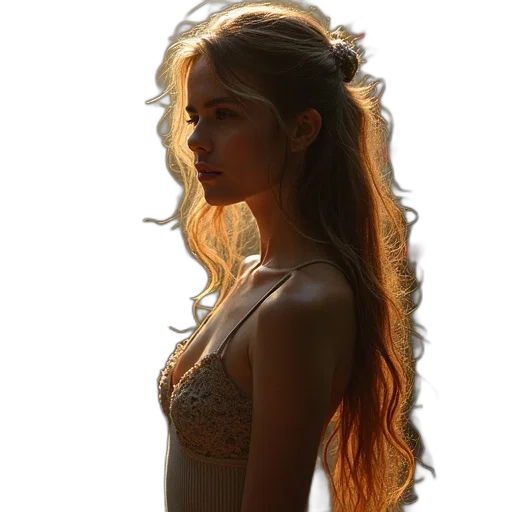 dress, hair, crown, jewelry transparent PNG cut-out