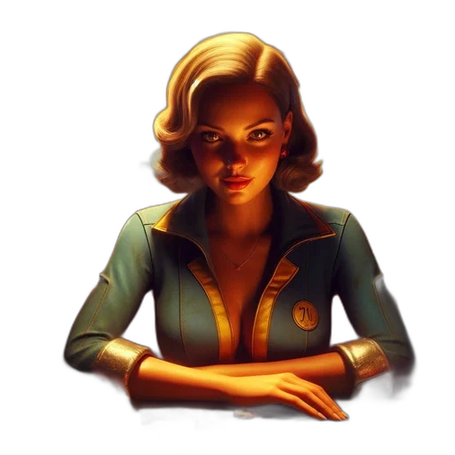 jacket, staff, face, comic book art transparent PNG cut-out