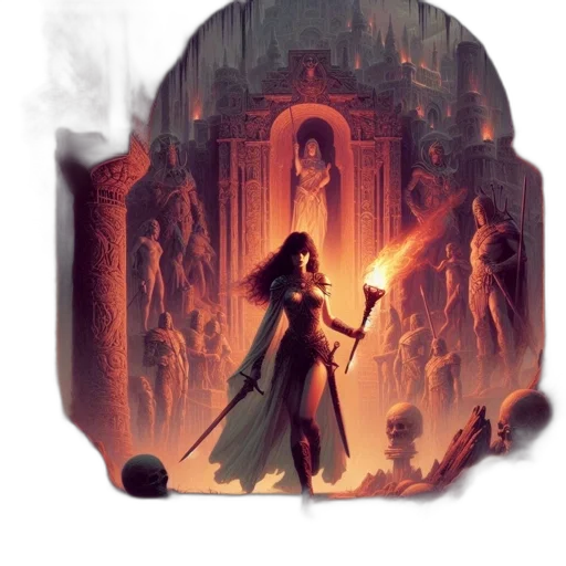 concept art, fantasy art, pixel art, comic book art transparent PNG cut-out