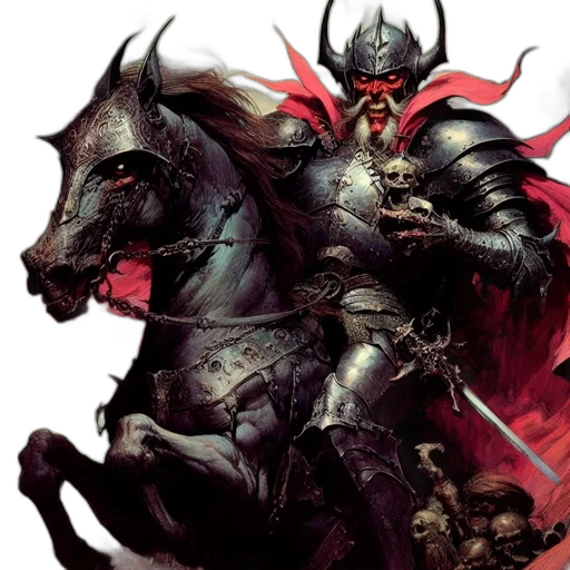 concept art, fantasy art, comic book art, armored transparent PNG cut-out
