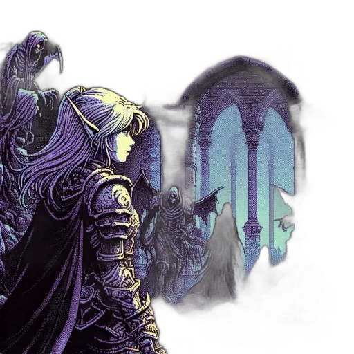 fantasy art, concept art, comic book art, watercolor transparent PNG cut-out