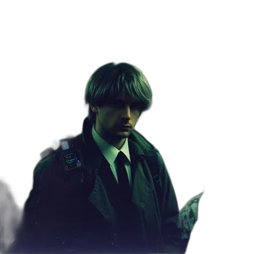 jacket, staff, creature, face transparent PNG cut-out