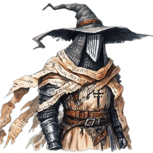 staff, hat, sword, mask transparent PNG cut-out