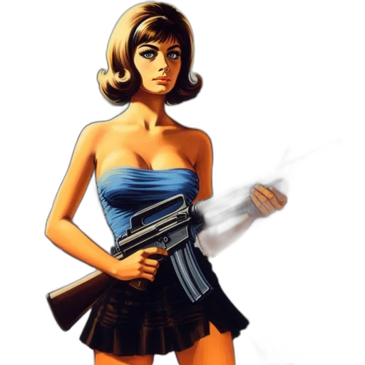 weapon, dress, comic book art, concept art transparent PNG cut-out