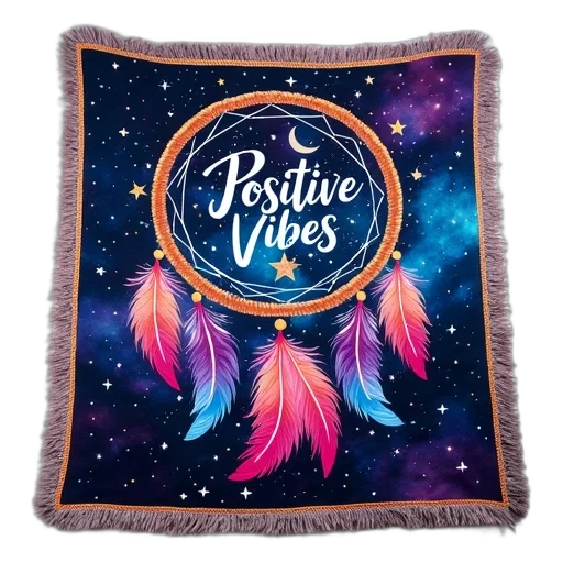 jacket, colorful, cosmic-themed, blanket transparent PNG cut-out