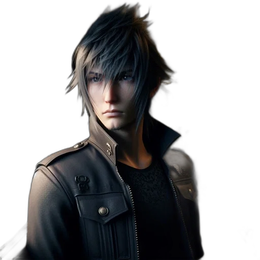 jacket, face, concept art, photorealistic transparent PNG cut-out