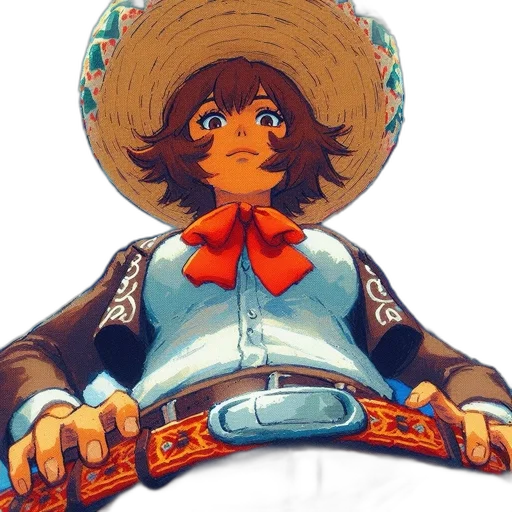 hat, staff, face, mask transparent PNG cut-out