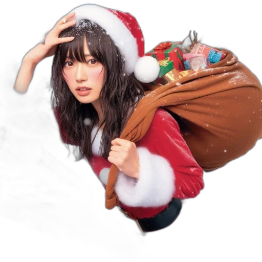 jacket, hat, photorealistic, snow transparent PNG cut-out