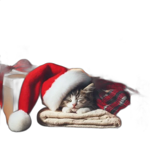 photorealistic, small, kitten, wears transparent PNG cut-out