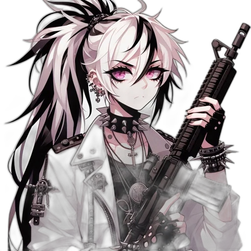 weapon, staff, cyberpunk, pixel art transparent PNG cut-out