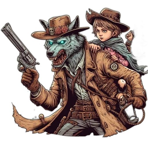 weapon, hat, animal, staff transparent PNG cut-out