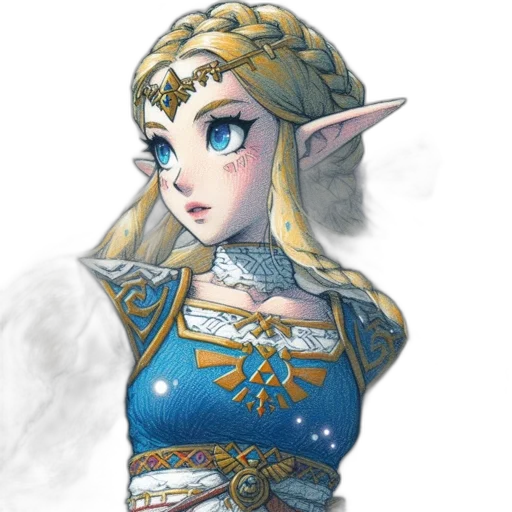 dress, face, staff, sword transparent PNG cut-out