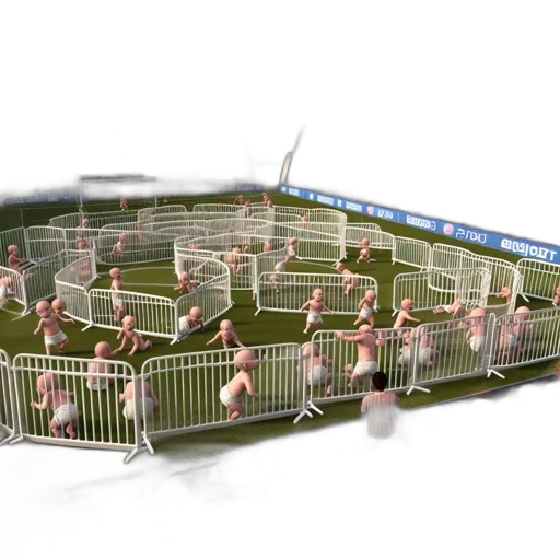 3d render, stadium, filled, audience transparent PNG cut-out