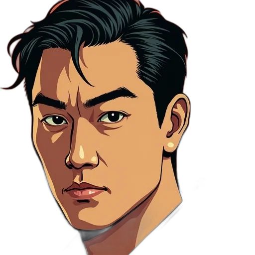 face, staff, comic book art, cartoon transparent PNG cut-out