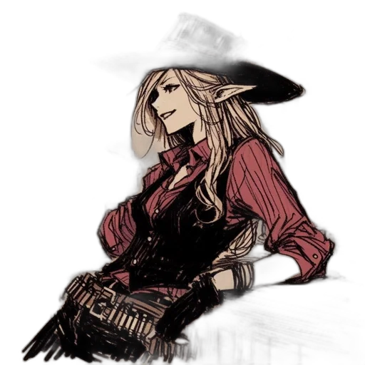 hat, staff, concept art, fantasy art transparent PNG cut-out