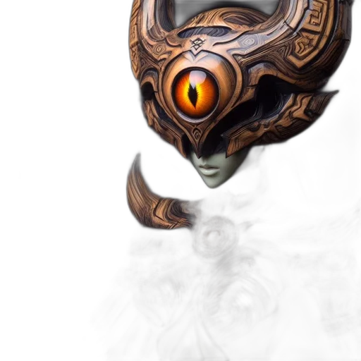 mask, staff, face, dragon transparent PNG cut-out
