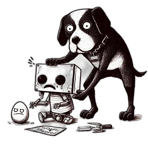 robot, animal, concept art, comic book art transparent PNG cut-out