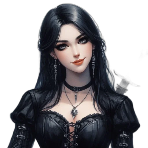 dress, jewelry, face, fantasy art transparent PNG cut-out