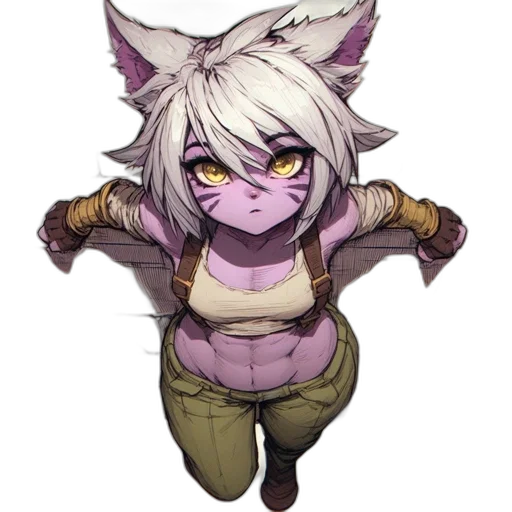 staff, jacket, creature, pixel art transparent PNG cut-out