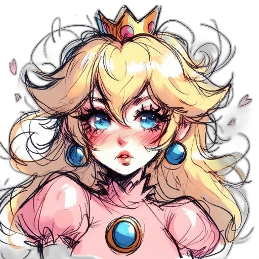 crown, dress, watercolor, anime transparent PNG cut-out