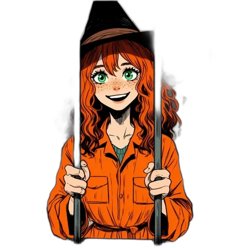 staff, hat, jacket, umbrella transparent PNG cut-out