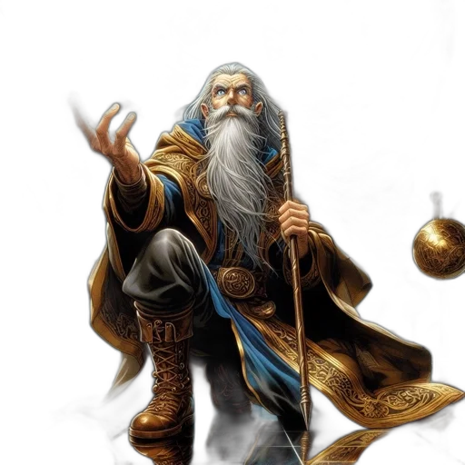 staff, sword, dragon, fantasy art transparent PNG cut-out