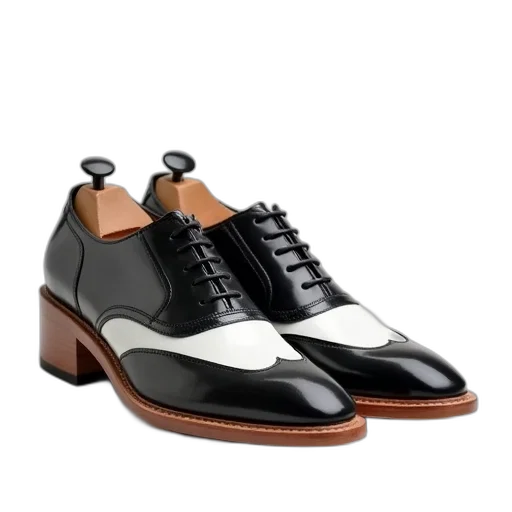 shoes, spectator, shoe, black transparent PNG cut-out