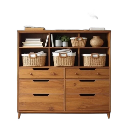 furniture, 3d render, earth tones, wooden transparent PNG cut-out