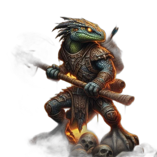 dragon, staff, creature, fantasy art transparent PNG cut-out