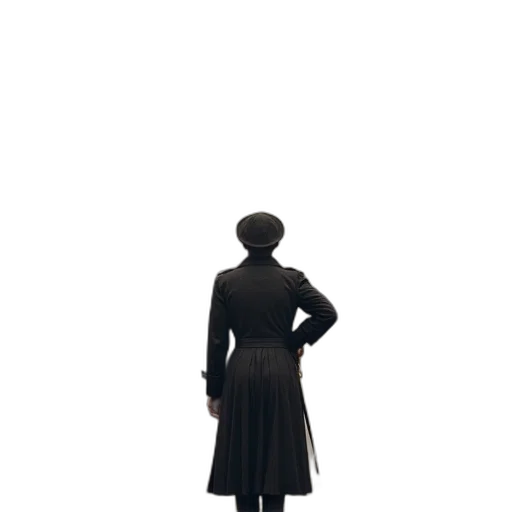 dress, staff, hat, jacket transparent PNG cut-out