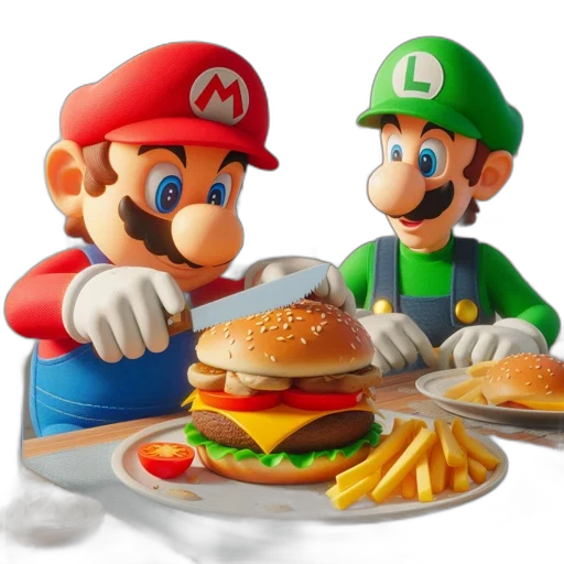 food, animal, weapon, 3d render transparent PNG cut-out