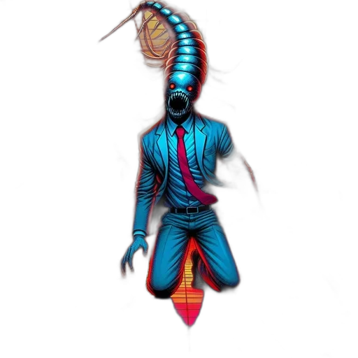 staff, creature, hair, jacket transparent PNG cut-out