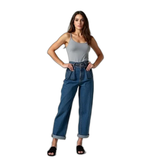 dress, jacket, woman, standing transparent PNG cut-out